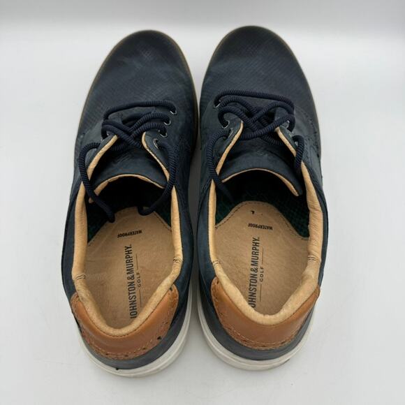 Johnston & Murphy Golf Spikeless Waterproof Oxford Shoes Men’s 12 Navy Leather main image 5